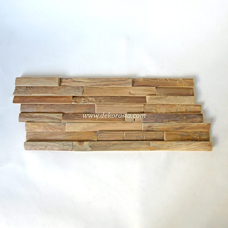 Teak Bark 323 Natural, Wood Wall Cladding for Decoration